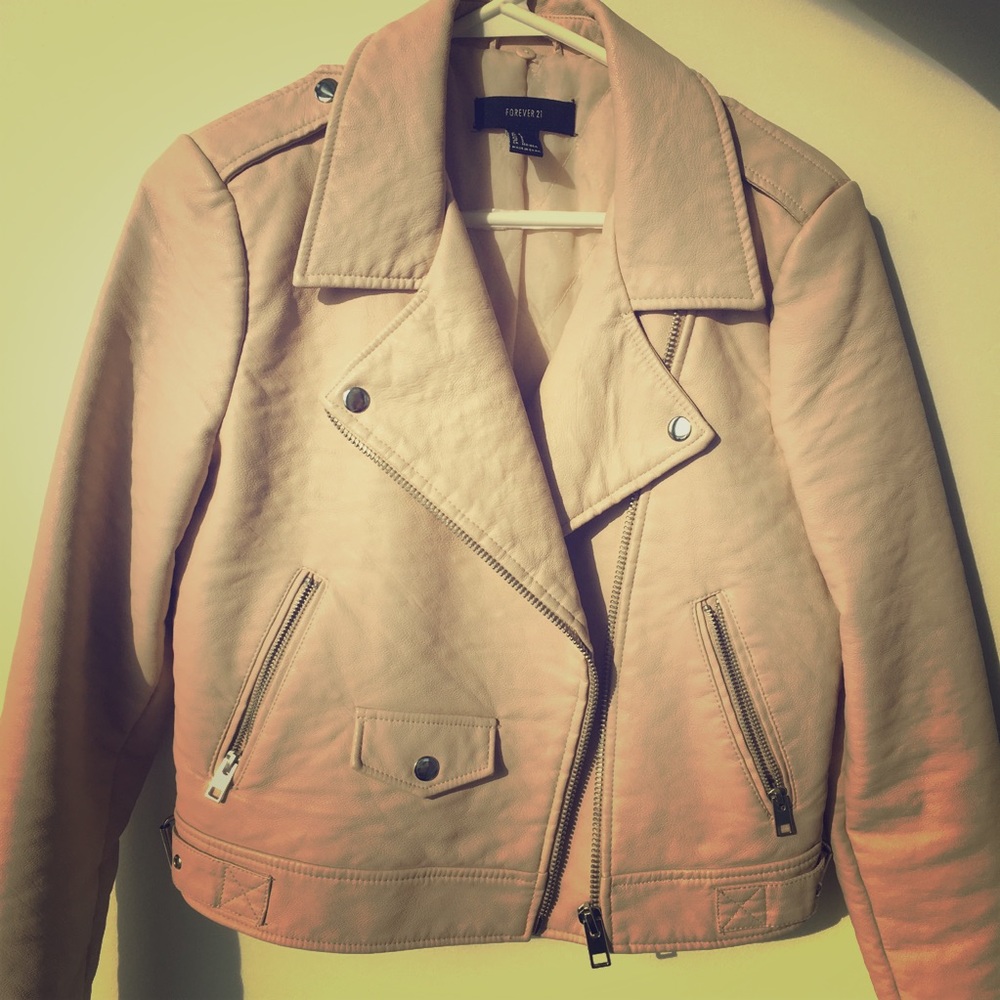 Nude perfecto/leather jacket